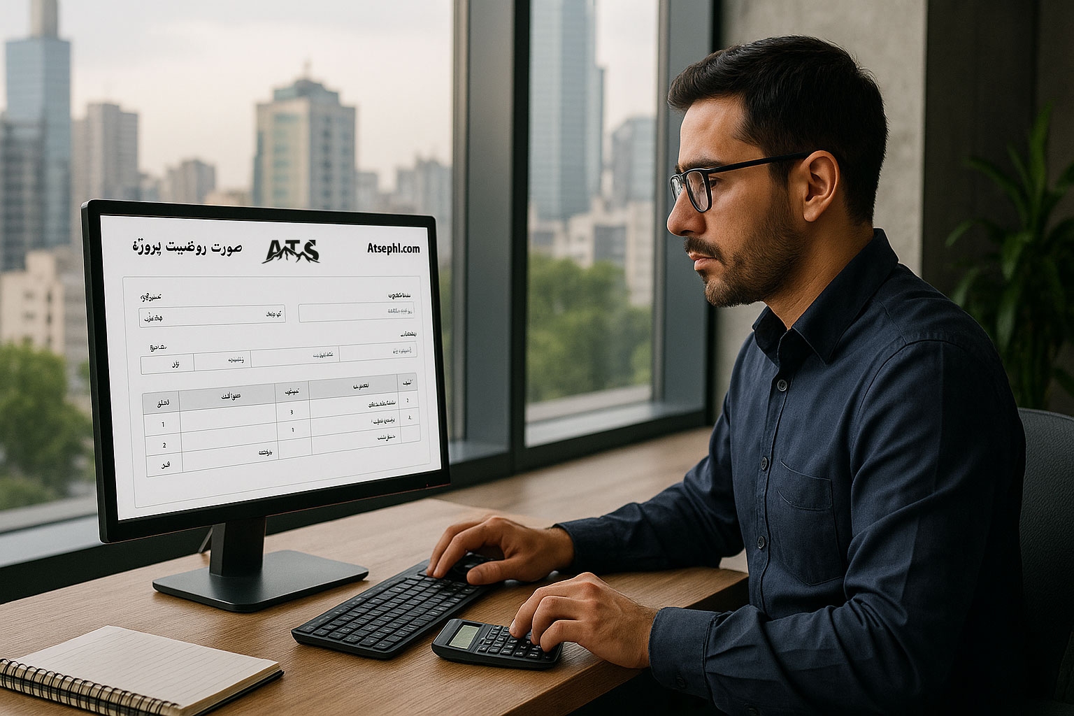 A person sitting at a desk using a computer AI-generated content may be incorrect.